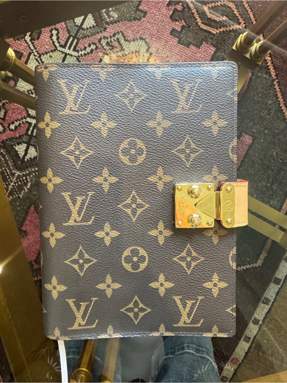 Louis Vuitton Monogram Canvas Tablet Cover with Gold-Tone S-lock